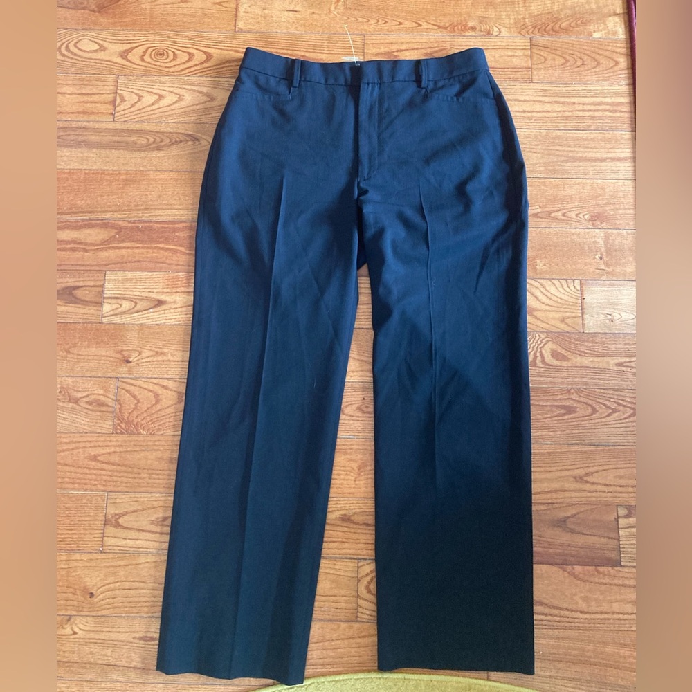 Banana Republic Black Trousers Classic Straight-Leg Size 12